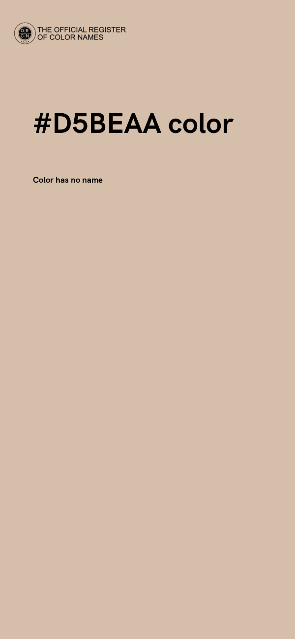 #D5BEAA color image
