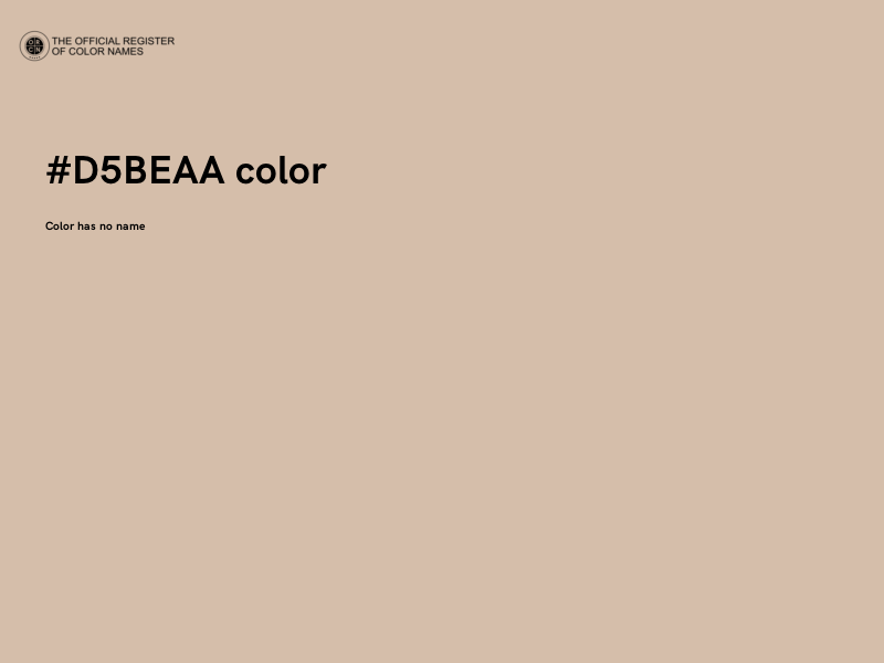 #D5BEAA color image