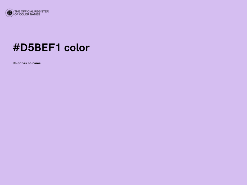 #D5BEF1 color image