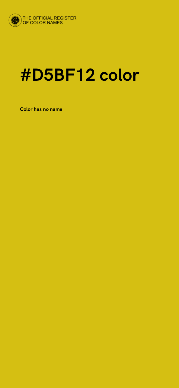 #D5BF12 color image