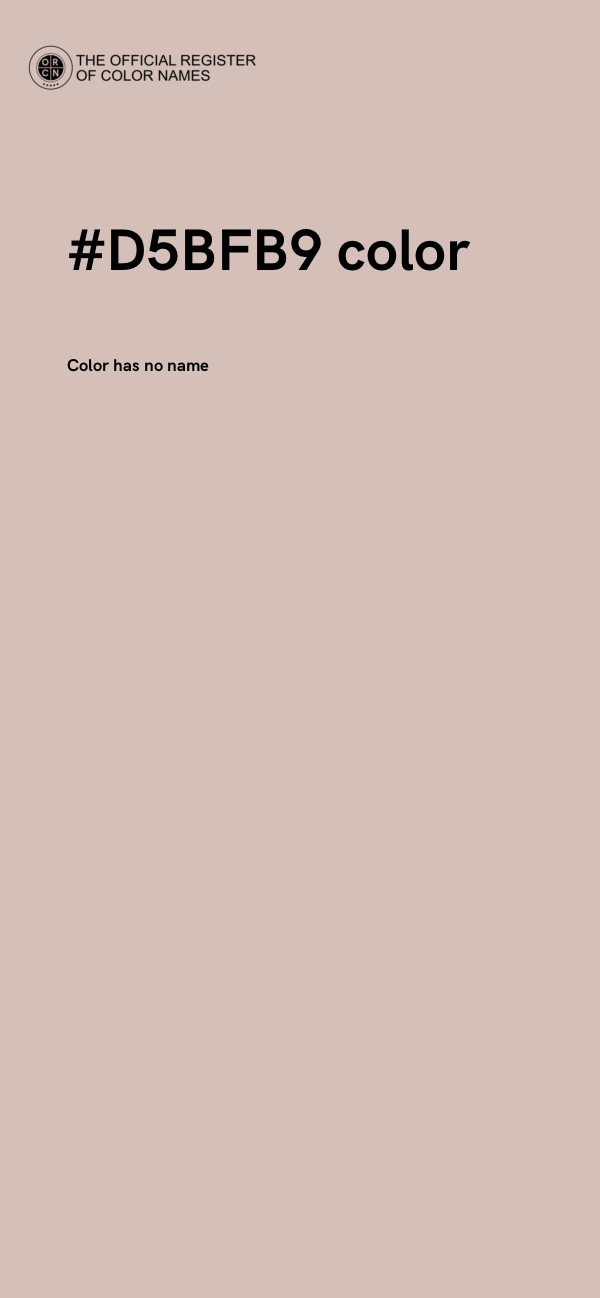 #D5BFB9 color image