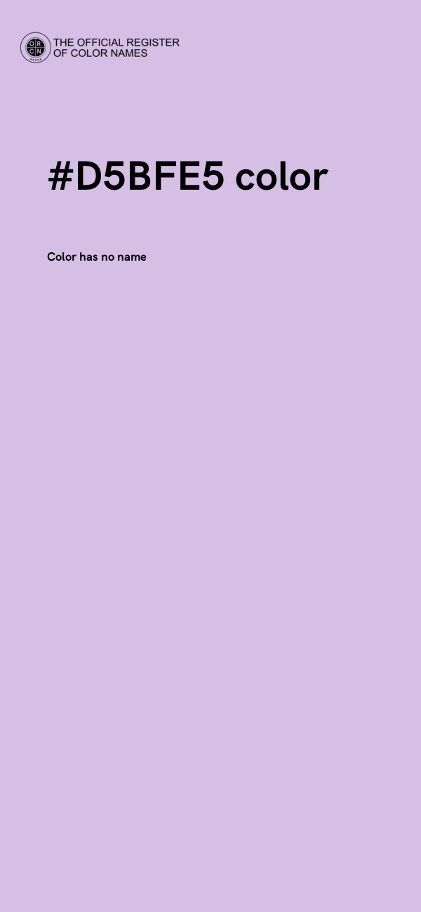 #D5BFE5 color image
