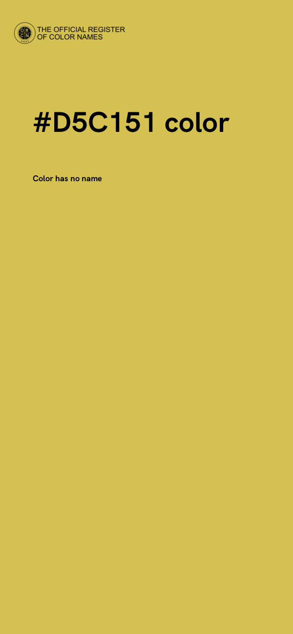 #D5C151 color image