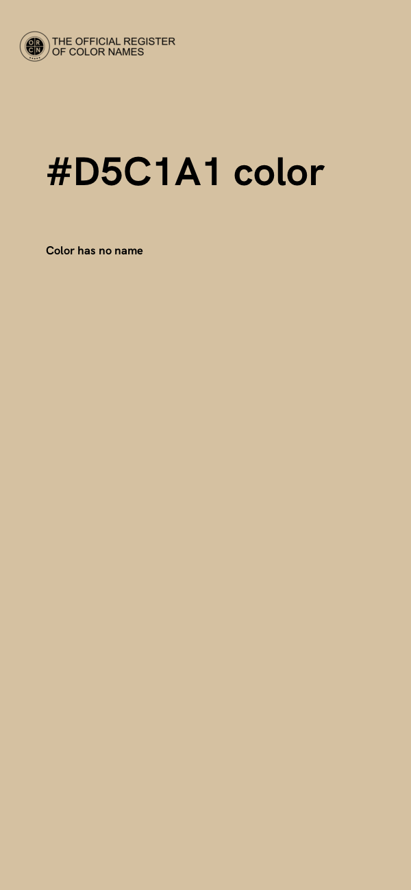 #D5C1A1 color image