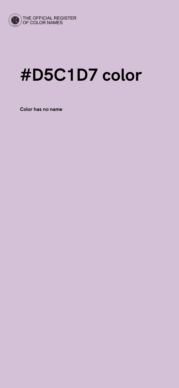 #D5C1D7 color image