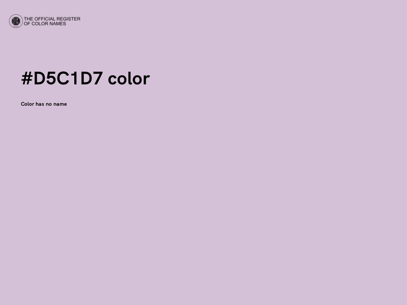 #D5C1D7 color image