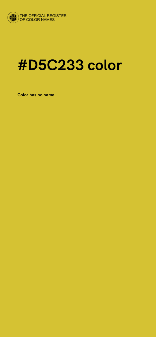 #D5C233 color image