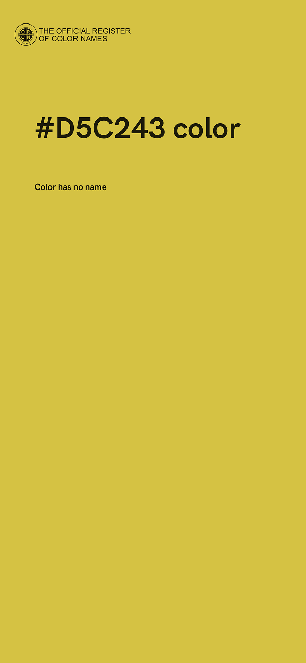 #D5C243 color image