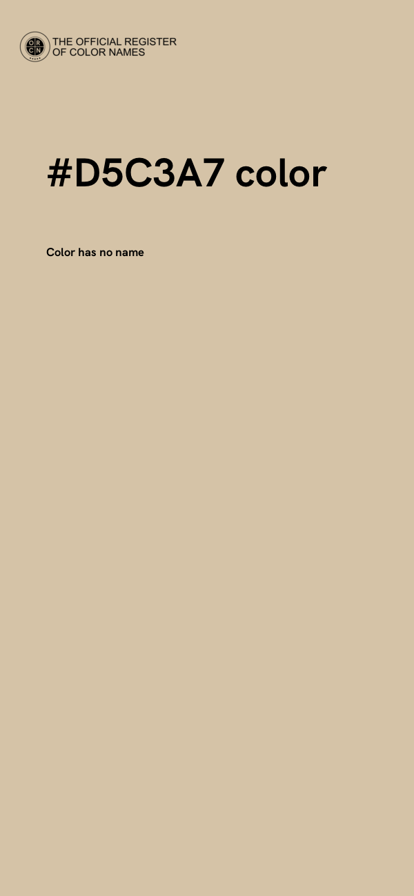 #D5C3A7 color image