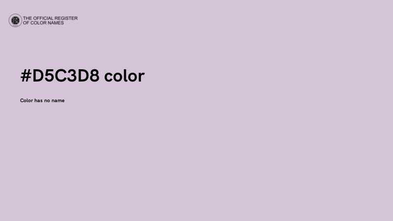 #D5C3D8 color image