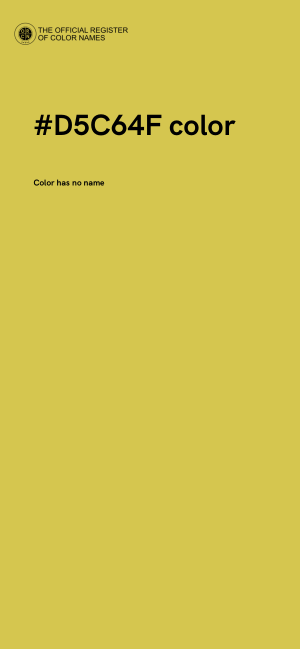 #D5C64F color image
