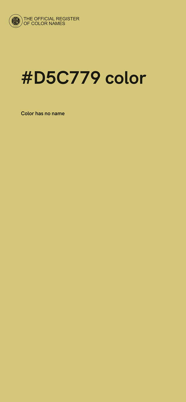 #D5C779 color image