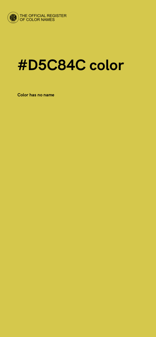 #D5C84C color image