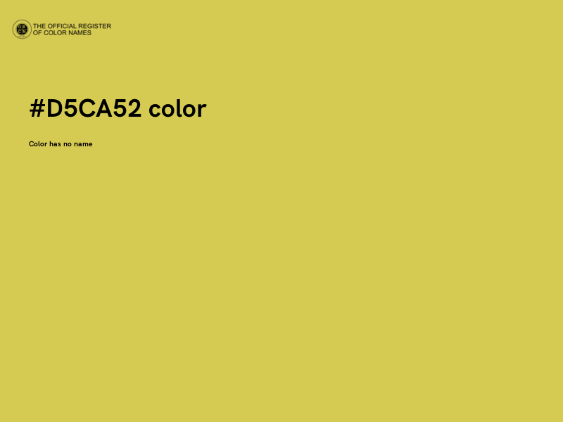 #D5CA52 color image