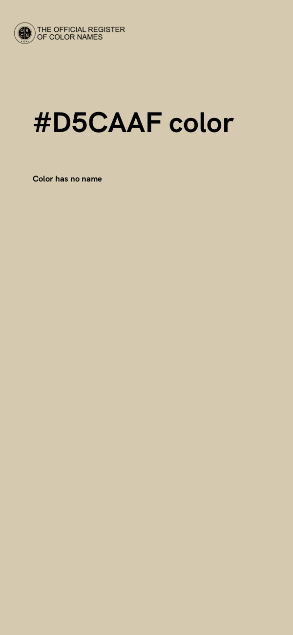#D5CAAF color image