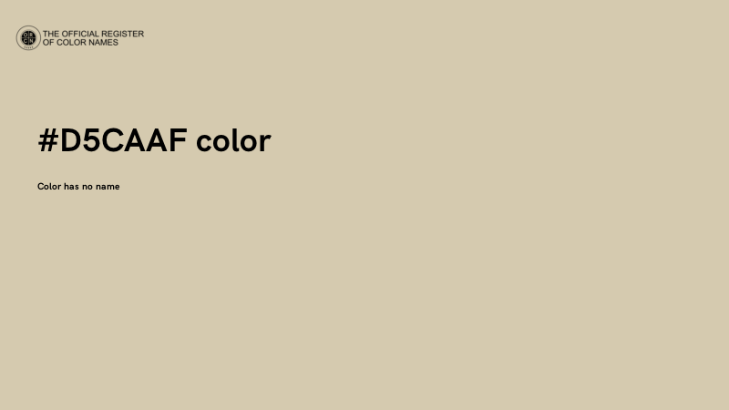 #D5CAAF color image