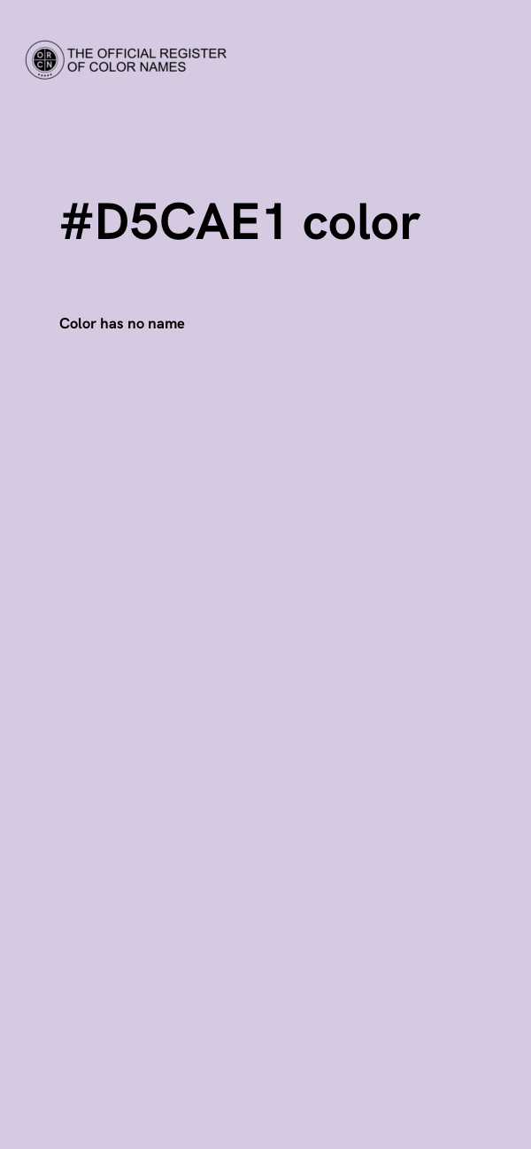 #D5CAE1 color image
