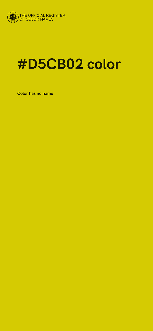 #D5CB02 color image