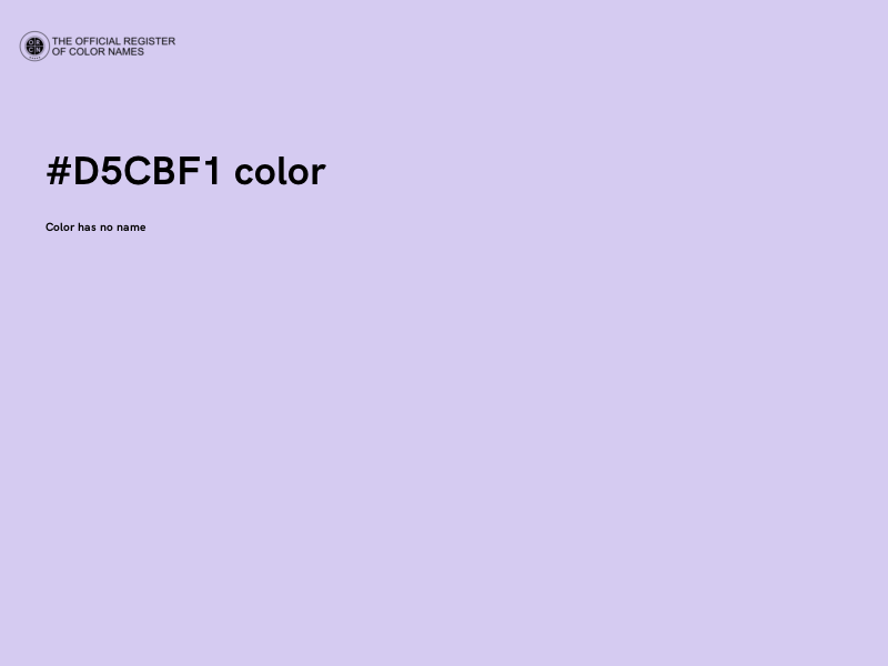 #D5CBF1 color image
