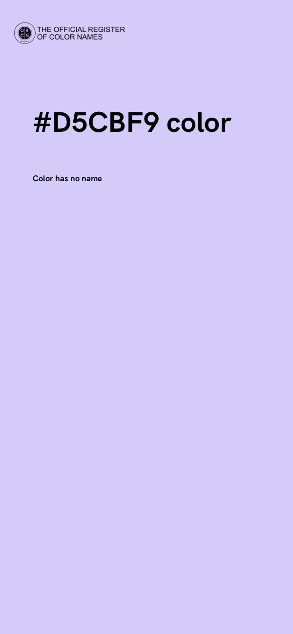 #D5CBF9 color image