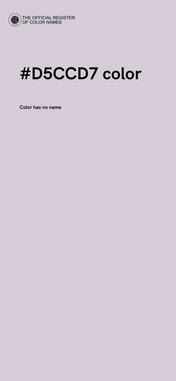 #D5CCD7 color image