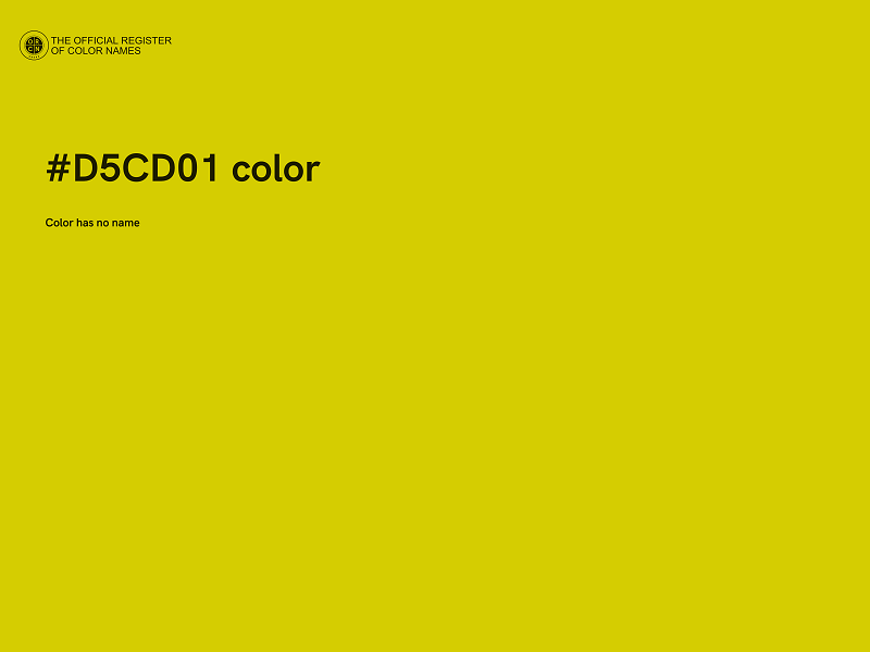 #D5CD01 color image