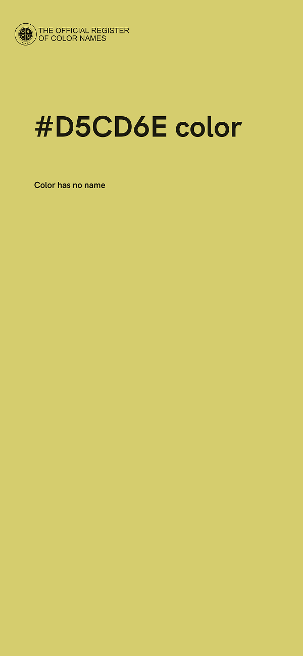 #D5CD6E color image
