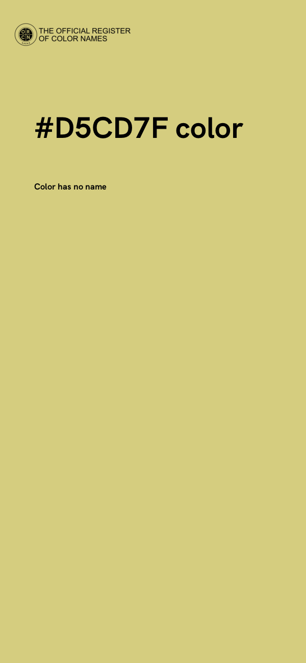 #D5CD7F color image