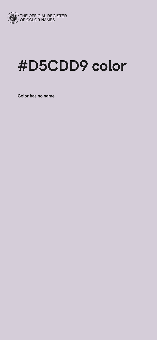 #D5CDD9 color image