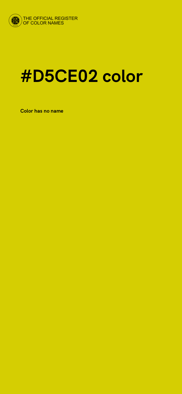#D5CE02 color image