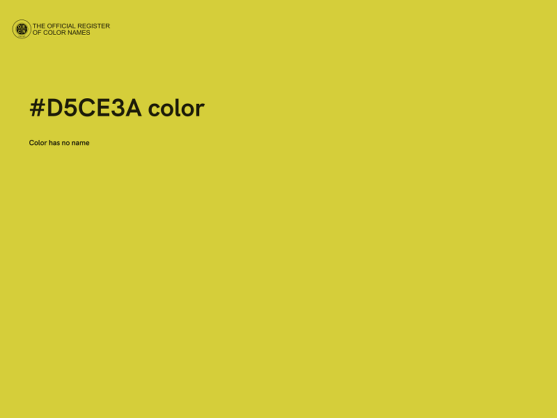 #D5CE3A color image