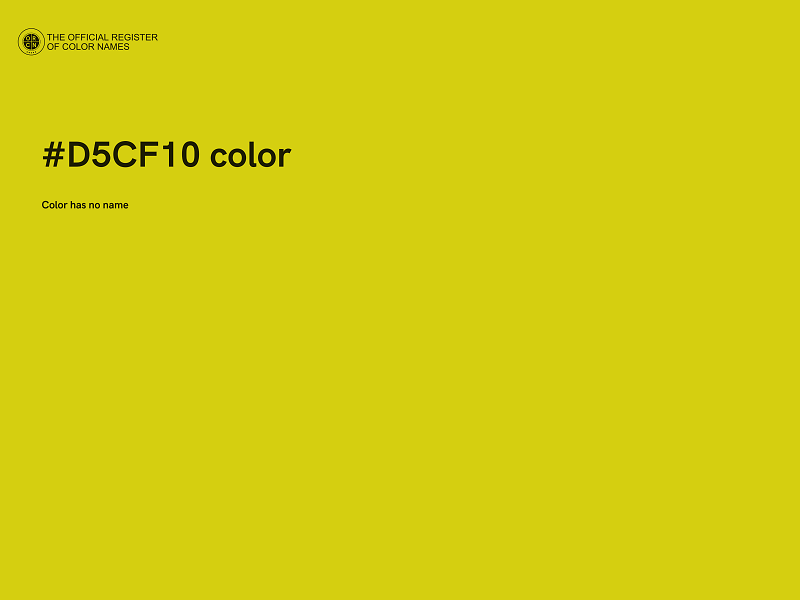 #D5CF10 color image