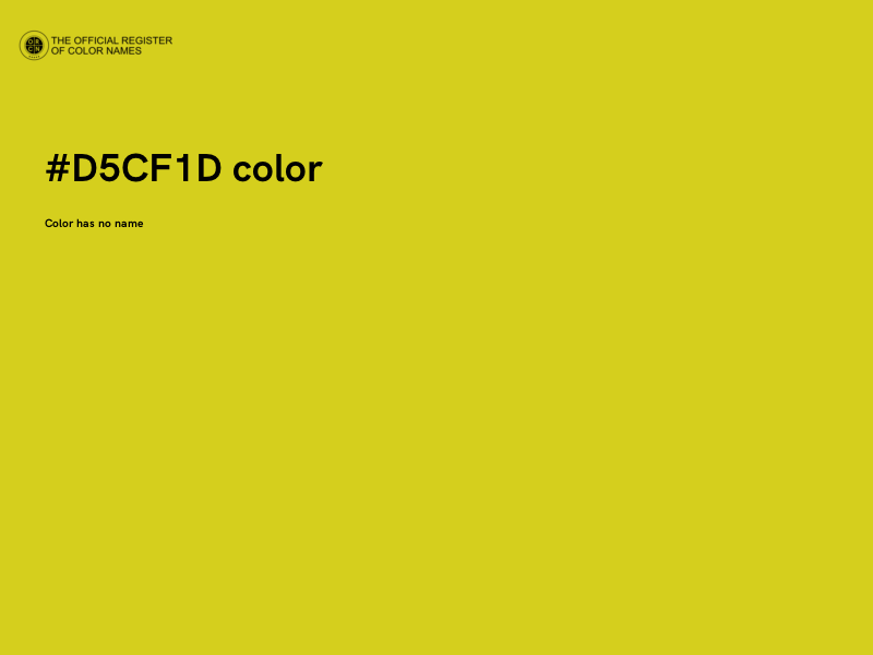 #D5CF1D color image