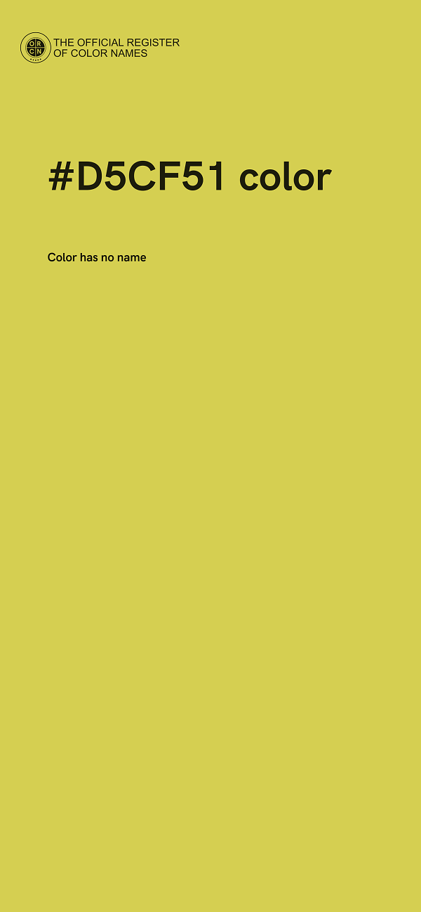 #D5CF51 color image