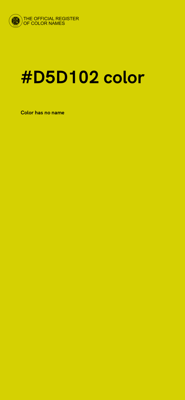 #D5D102 color image