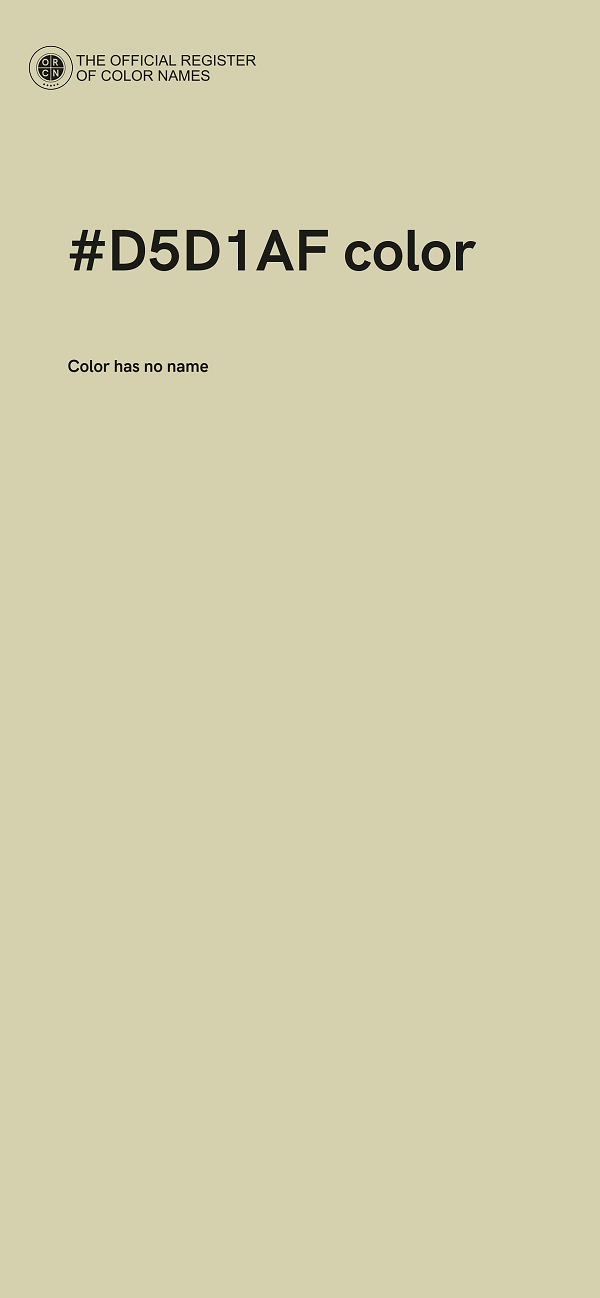 #D5D1AF color image