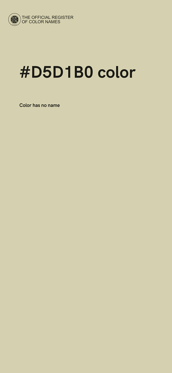 #D5D1B0 color image