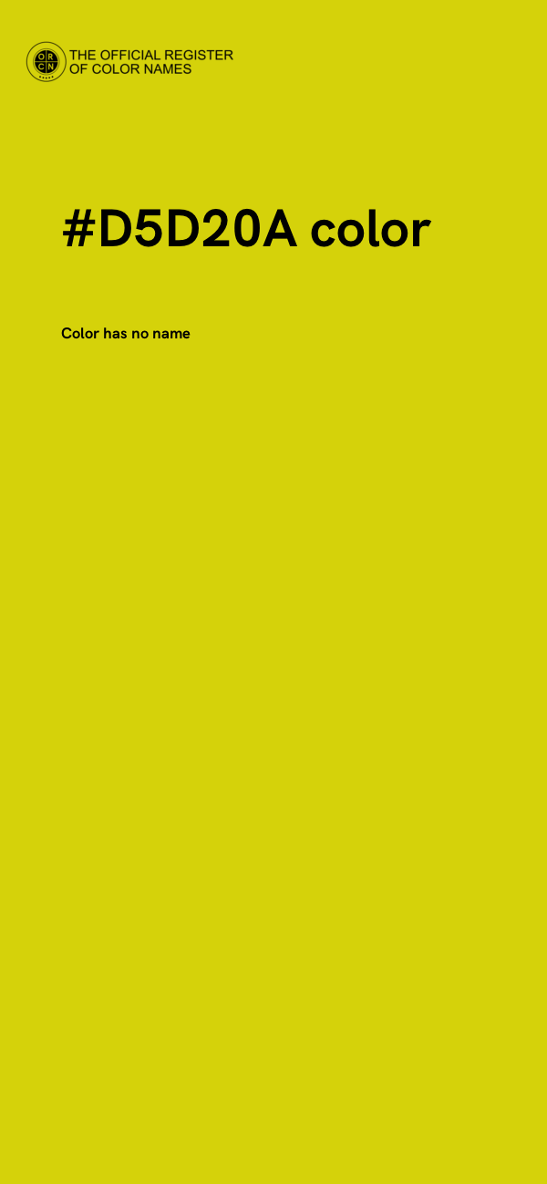 #D5D20A color image