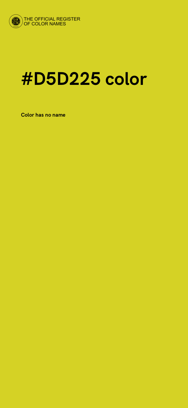 #D5D225 color image