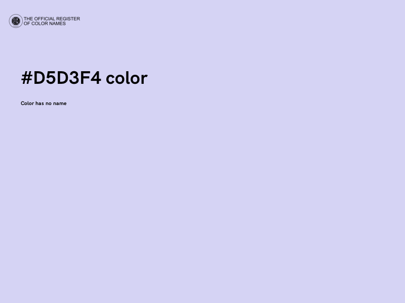#D5D3F4 color image