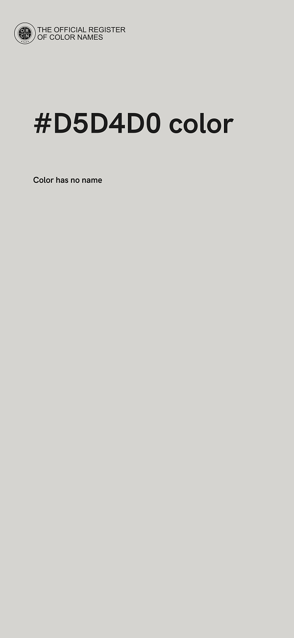 #D5D4D0 color image