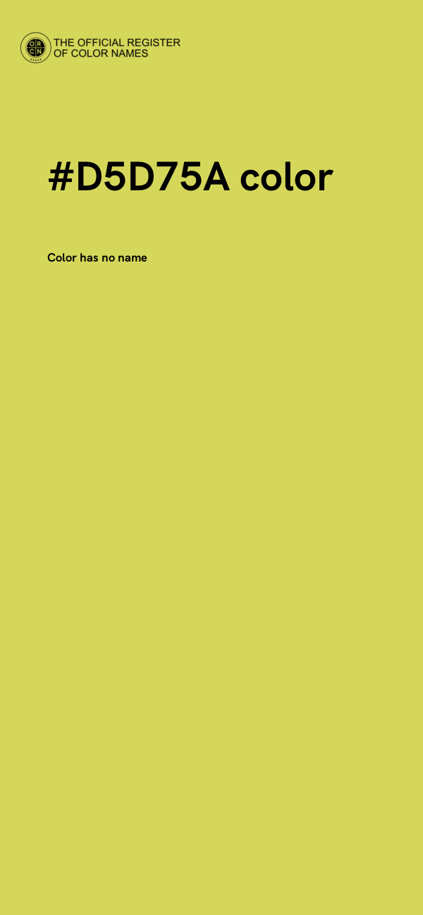 #D5D75A color image