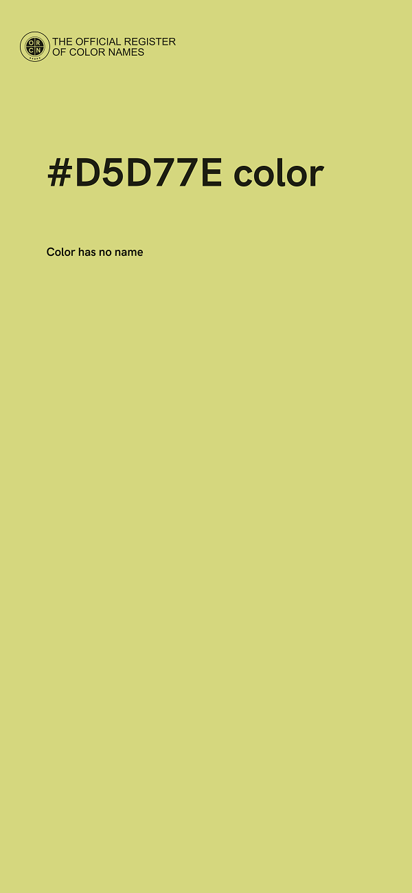 #D5D77E color image
