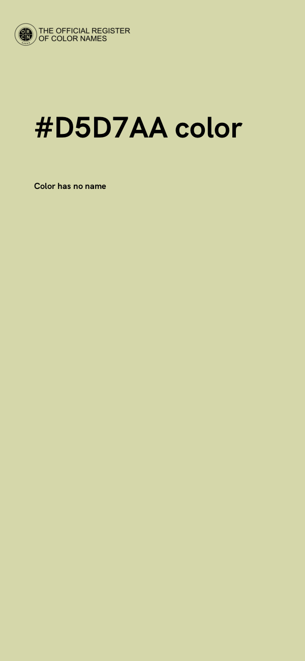 #D5D7AA color image