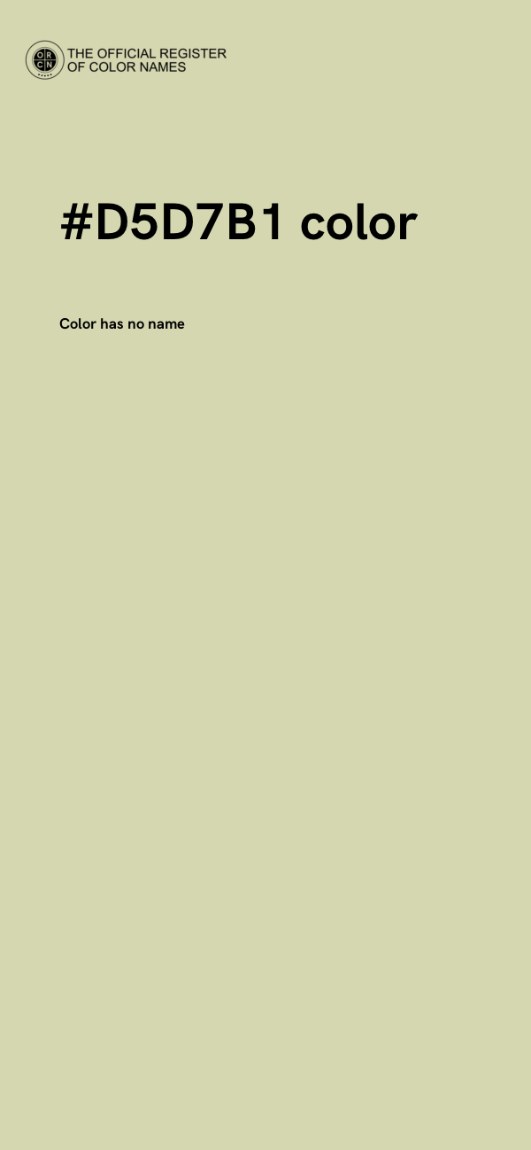 #D5D7B1 color image