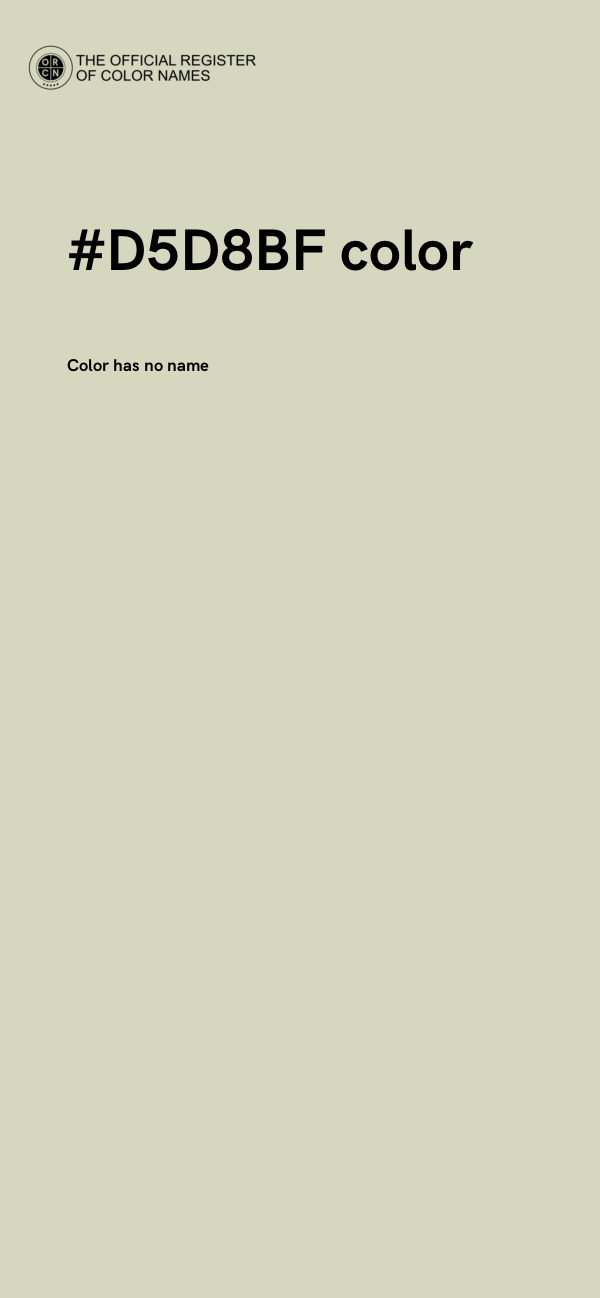 #D5D8BF color image