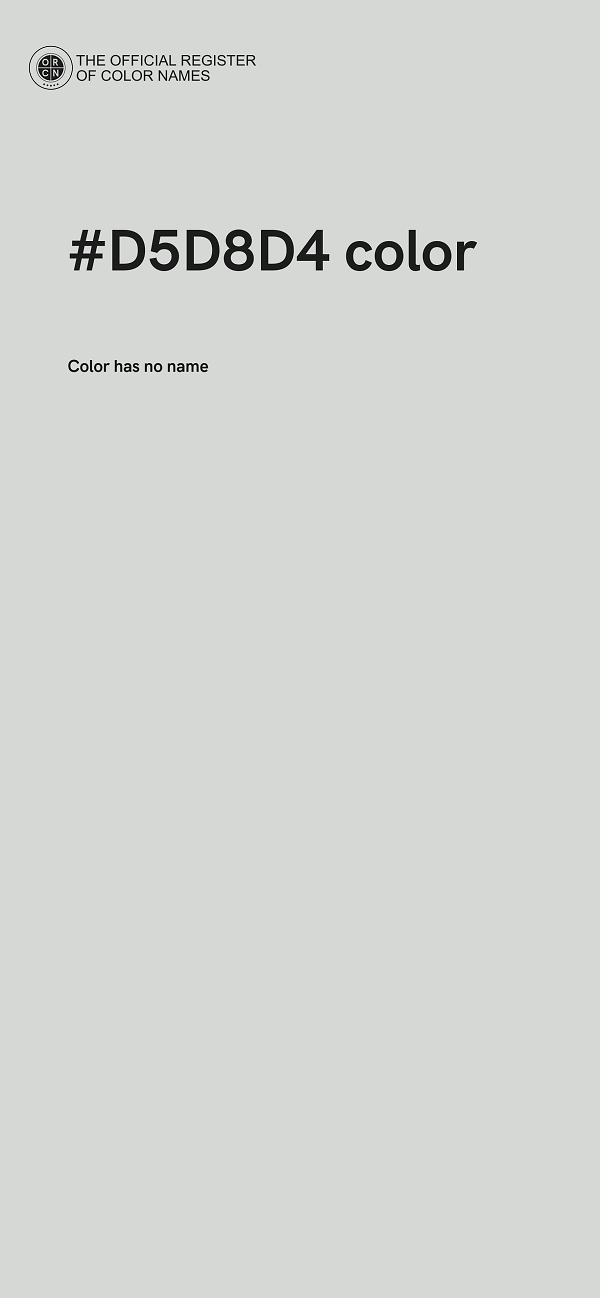 #D5D8D4 color image