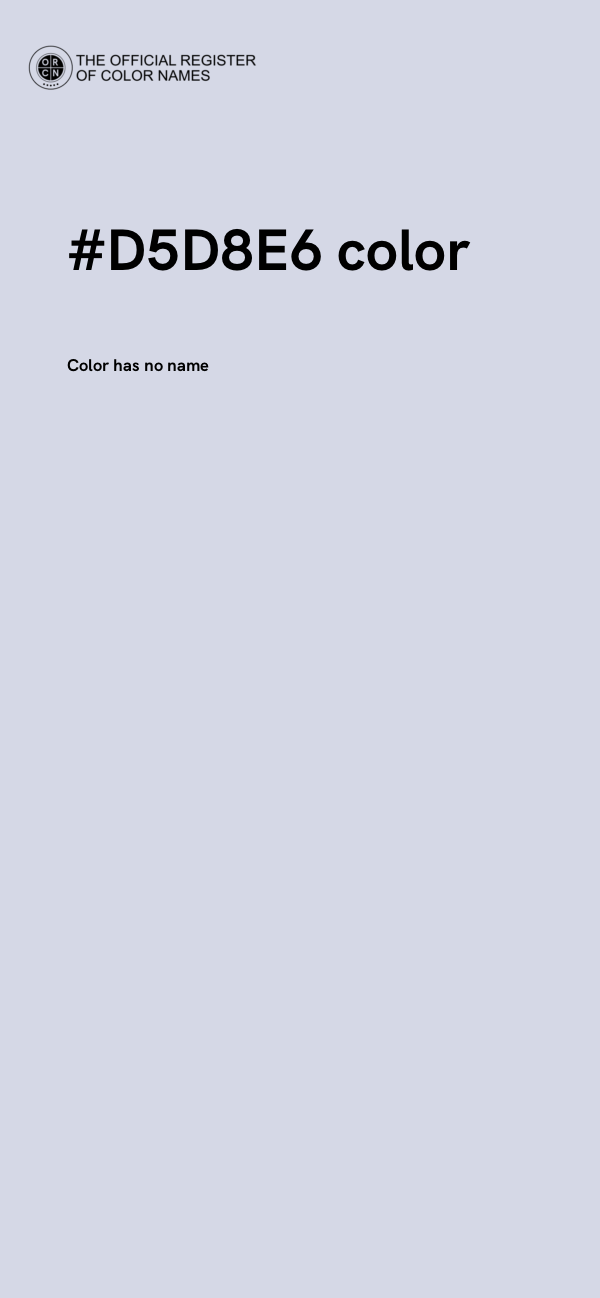 #D5D8E6 color image