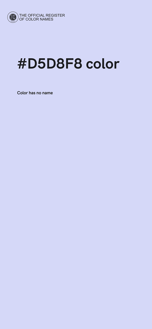 #D5D8F8 color image