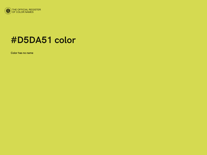 #D5DA51 color image